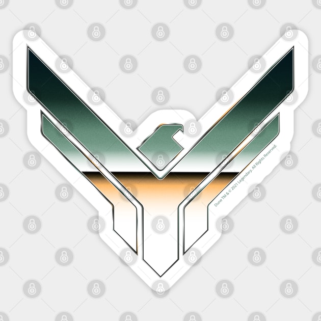 House Atreides chrome symbol Dune Sticker TeePublic